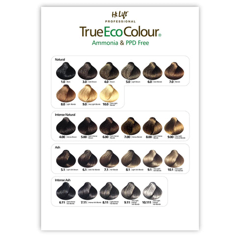 Hi Lift True Eco Colour Chart
