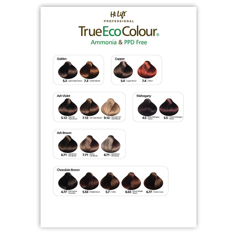 Hi Lift True Eco Colour Chart