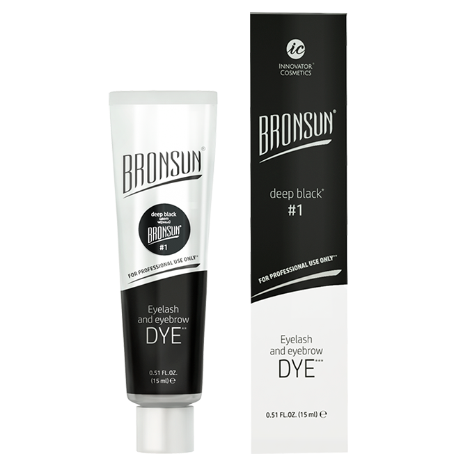 Bronsun 'Hybrid' Lash & Brow Dye - Deep Black #1 - Clearance!