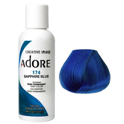 Adore Semi Permanent Hair Colour Sapphire Blue