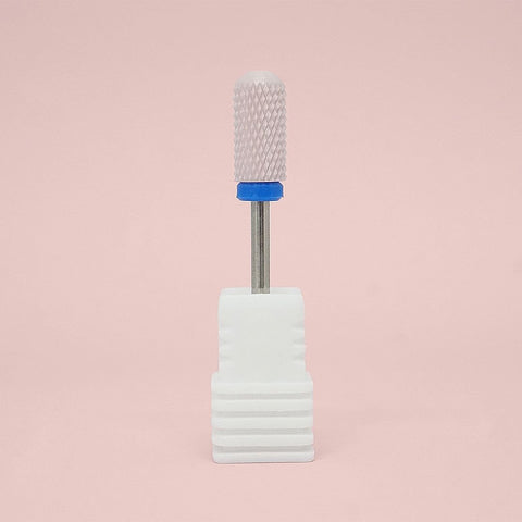 Mitty Pink Ceramic Smooth Top Barrel Nail Drill Bit - Medium