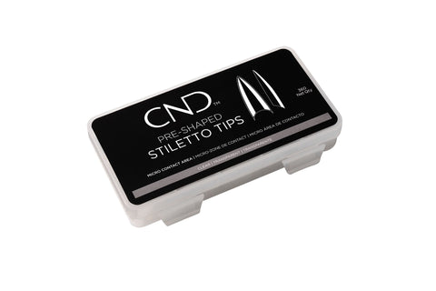 CND Pre-Shaped Stiletto Tips - Clear