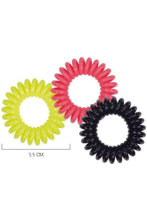 Spiradelic Hair Rings- Neon