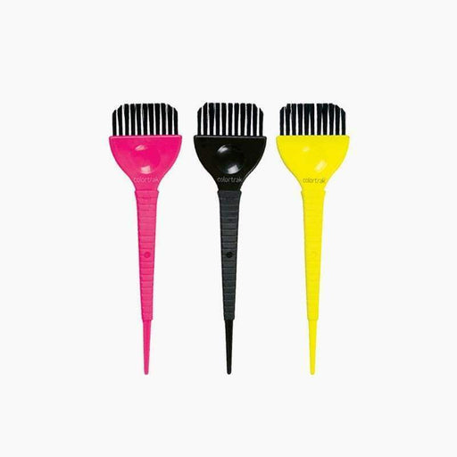 Colortrak Color Firm Bristles Wide Tint Brushes - 3pk
